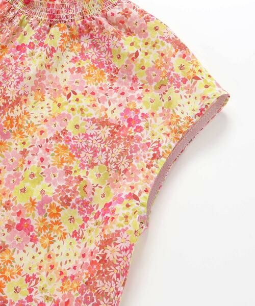 BeBe / べべ シャツ・ブラウス | 【DEVEAUX】水彩風花柄シャーリングブラウス(90~140cm) | 詳細8