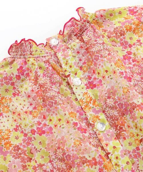 BeBe / べべ シャツ・ブラウス | 【DEVEAUX】水彩風花柄シャーリングブラウス(90~140cm) | 詳細9