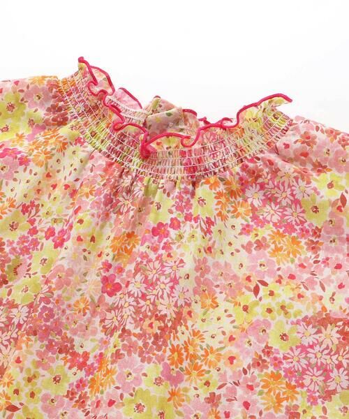 BeBe / べべ シャツ・ブラウス | 【DEVEAUX】水彩風花柄シャーリングブラウス(90~140cm) | 詳細7