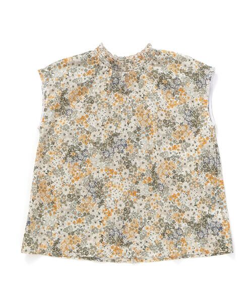 BeBe/べべ 【DEVEAUX】水彩風花柄シャーリングブラウス(90~140cm) グレー系 140cm BeBe/べべ 【DEVEAUX】水彩風花柄シャーリングブラウス(90~140cm) グレー系 140cm