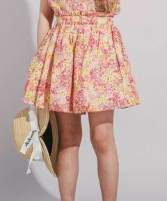 BeBe / べべ ショート・ハーフ・半端丈パンツ | 【DEVEAUX】水彩風花柄キュロットパンツ(90~150cm)