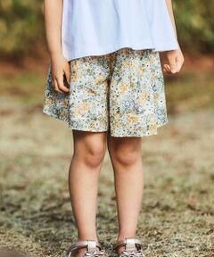 BeBe / べべ ショート・ハーフ・半端丈パンツ | 【DEVEAUX】水彩風花柄キュロットパンツ(90~150cm)