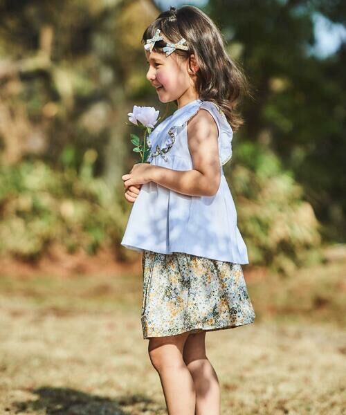 BeBe / べべ ショート・ハーフ・半端丈パンツ | 【DEVEAUX】水彩風花柄キュロットパンツ(90~150cm) | 詳細7