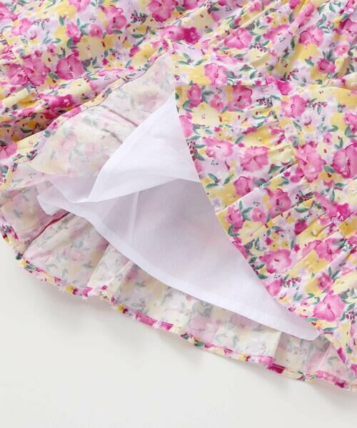 BeBe / べべ ショート・ハーフ・半端丈パンツ | 【お揃い】フルールドゥジョワプリントフリルキュロットパンツ(90~150cm) | 詳細12