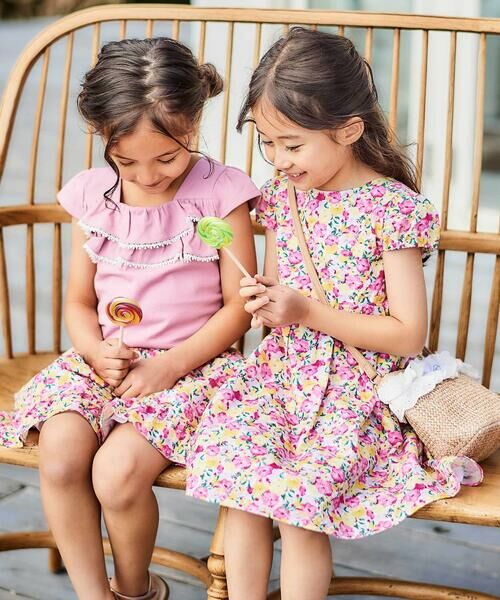 BeBe / べべ ショート・ハーフ・半端丈パンツ | 【お揃い】フルールドゥジョワプリントフリルキュロットパンツ(90~150cm) | 詳細7