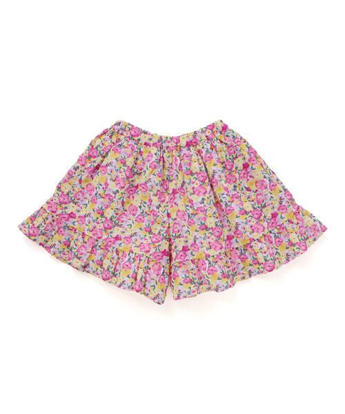 BeBe / べべ ショート・ハーフ・半端丈パンツ | 【お揃い】フルールドゥジョワプリントフリルキュロットパンツ(90~150cm) | 詳細8
