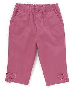 BeBe / べべ その他パンツ | ピケストレッチフラワーモチーフサブリナパンツ(90~160cm)