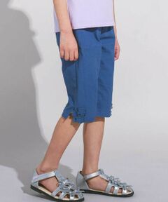 BeBe / べべ その他パンツ | ピケストレッチフラワーモチーフサブリナパンツ(90~160cm)