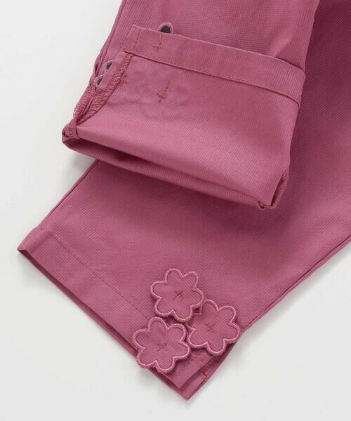 BeBe / べべ その他パンツ | ピケストレッチフラワーモチーフサブリナパンツ(90~160cm) | 詳細5