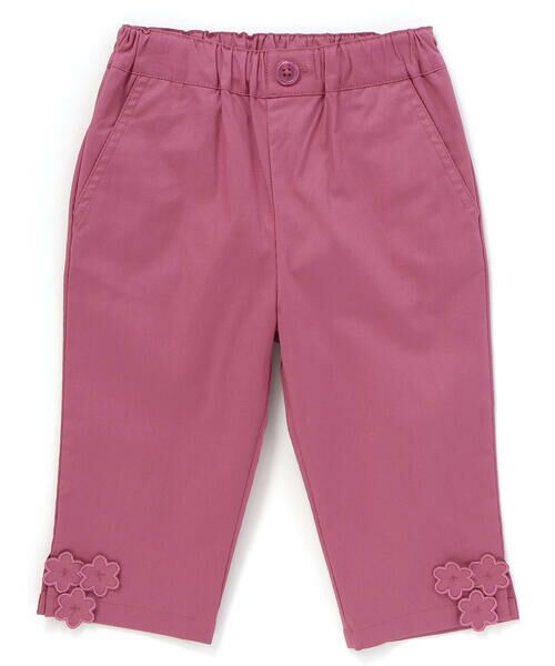 BeBe / べべ その他パンツ | ピケストレッチフラワーモチーフサブリナパンツ(90~160cm) | 詳細1