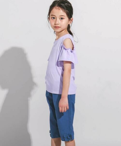 BeBe / べべ その他パンツ | ピケストレッチフラワーモチーフサブリナパンツ(90~160cm) | 詳細12