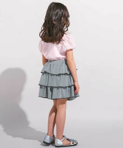 BeBe / べべ ショート・ハーフ・半端丈パンツ | ギンガムジャガードヒラミニキュロットパンツ(90~150cm) | 詳細2