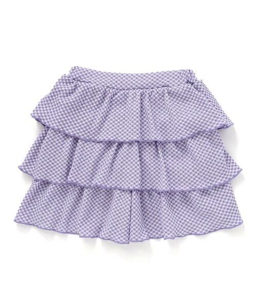 BeBe / べべ ショート・ハーフ・半端丈パンツ | ギンガムジャガードヒラミニキュロットパンツ(90~150cm) | 詳細14