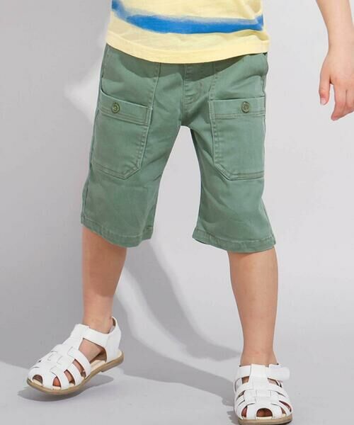 BeBe/べべ ストレッチツイルレイヤーポケットハーフパンツ(90~160cm) グリーン 100cm BeBe/べべ ストレッチツイルレイヤーポケットハーフパンツ(90~160cm) グリーン 100cm