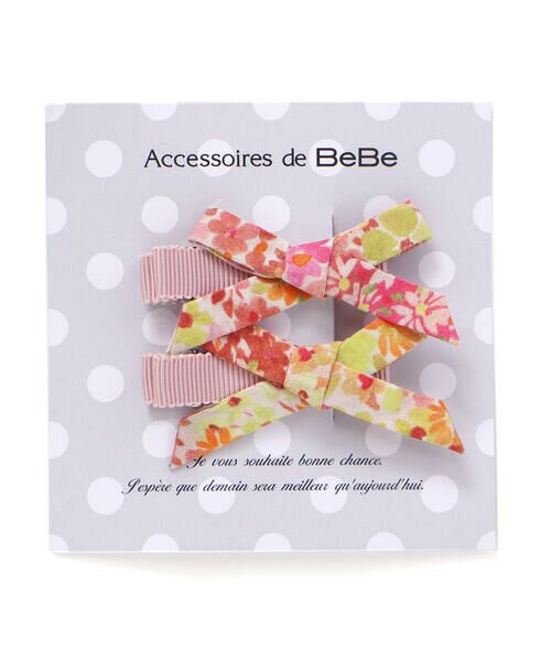 BeBe / べべ ヘアピン | 【日本製】【DEVEAUX】水彩風花柄リボンヘアクリップ | 詳細7