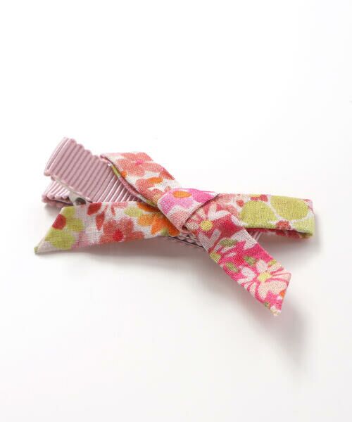 BeBe / べべ ヘアピン | 【日本製】【DEVEAUX】水彩風花柄リボンヘアクリップ | 詳細4