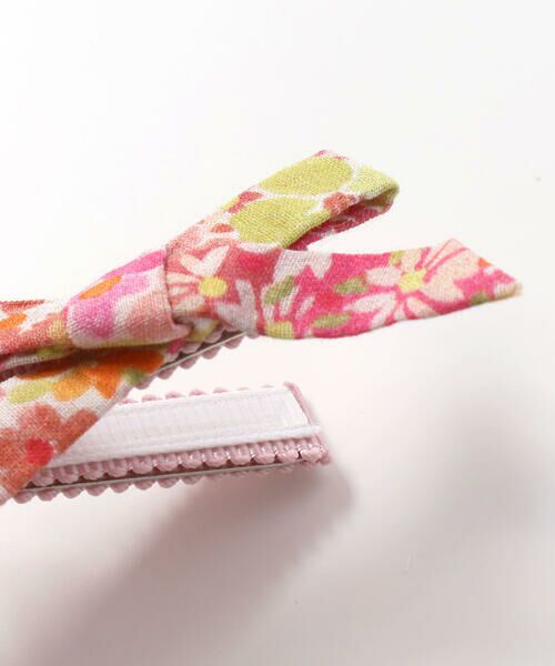 BeBe / べべ ヘアピン | 【日本製】【DEVEAUX】水彩風花柄リボンヘアクリップ | 詳細6