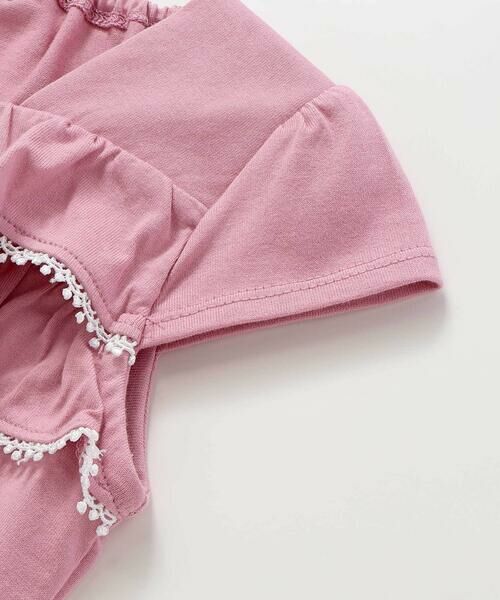 BeBe / べべ Tシャツ | キャップスリーブスクエアネックフリルTシャツ(90~150cm) | 詳細9