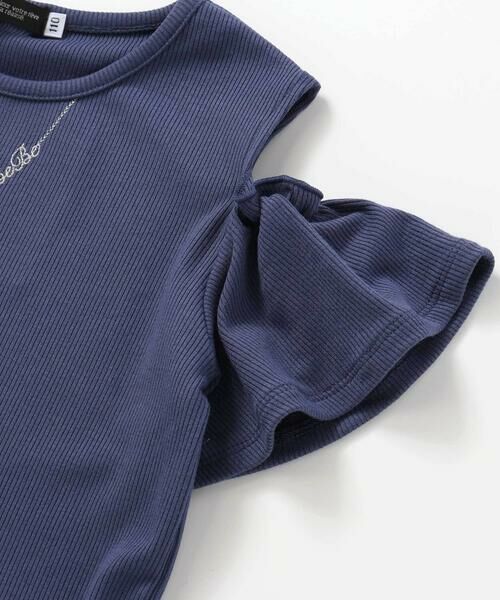 BeBe / べべ Tシャツ | ソフトテレコ肩開きネックレスTシャツ(100~160cm) | 詳細6