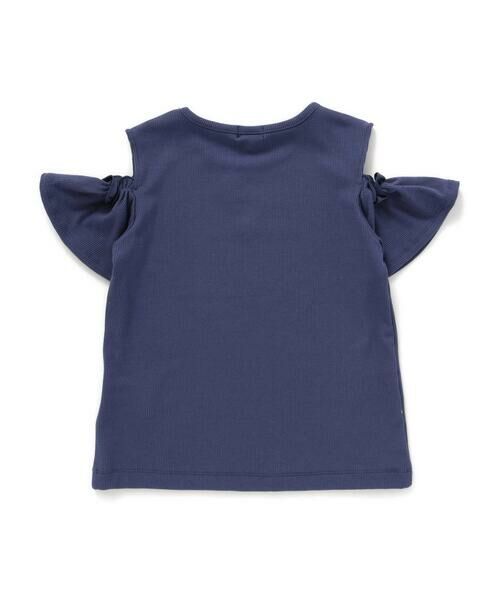 BeBe / べべ Tシャツ | ソフトテレコ肩開きネックレスTシャツ(100~160cm) | 詳細2