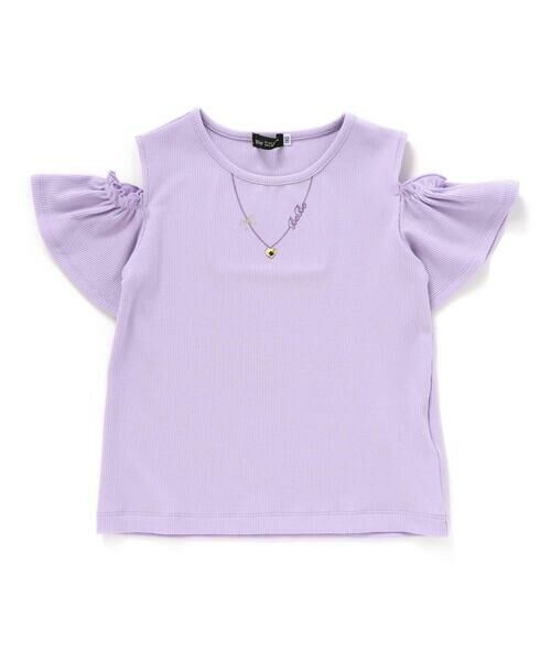 BeBe / べべ Tシャツ | ソフトテレコ肩開きネックレスTシャツ(100~160cm) | 詳細12
