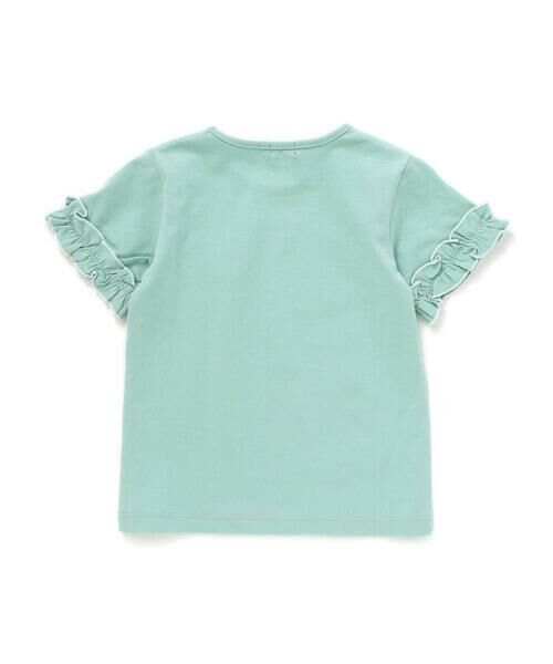 BeBe / べべ Tシャツ | サガラ刺しゅうのっかりクマロゴフリル半袖Tシャツ(80~150cm) | 詳細6