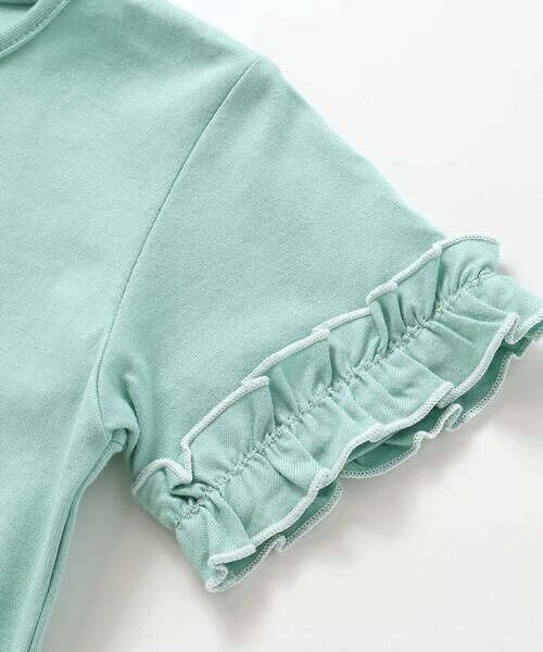 BeBe / べべ Tシャツ | サガラ刺しゅうのっかりクマロゴフリル半袖Tシャツ(80~150cm) | 詳細9