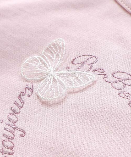 BeBe / べべ Tシャツ | スパンコールチュールパフスリーブTシャツ(90~150cm) | 詳細9