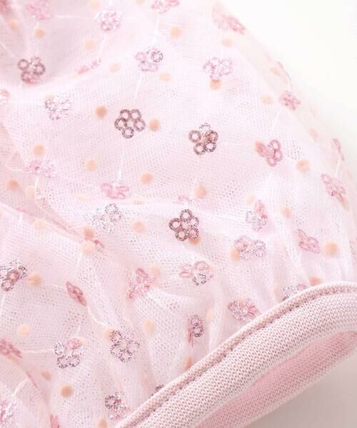 BeBe / べべ Tシャツ | スパンコールチュールパフスリーブTシャツ(90~150cm) | 詳細11