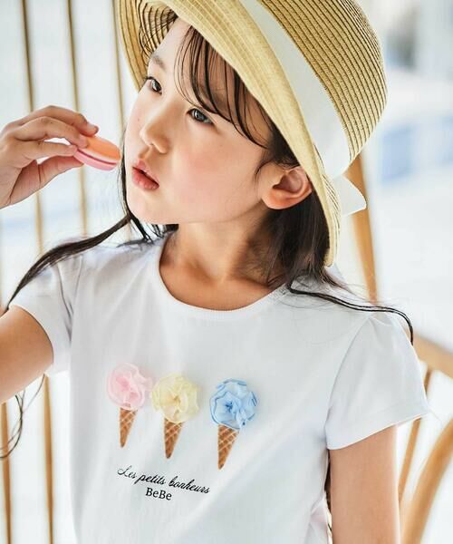 BeBe / べべ Tシャツ | アイスクリームモチーフ半袖Tシャツ(80~150cm) | 詳細3