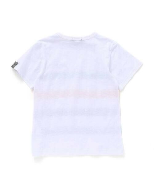 BeBe / べべ Tシャツ | 水彩風カラーボーダースラブ天竺半袖Tシャツ(80~150cm) | 詳細3