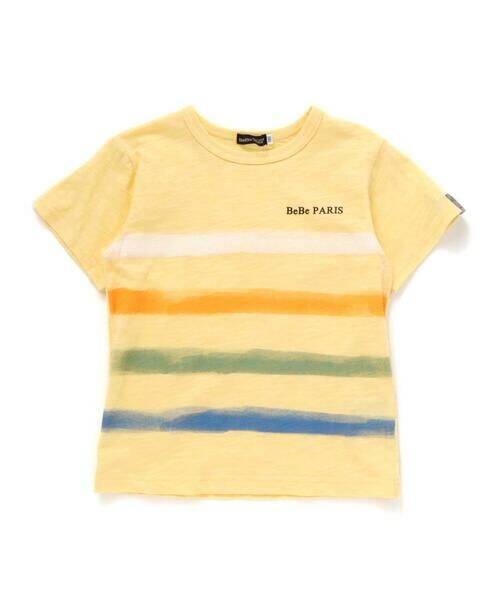 BeBe / べべ Tシャツ | 水彩風カラーボーダースラブ天竺半袖Tシャツ(80~150cm) | 詳細7
