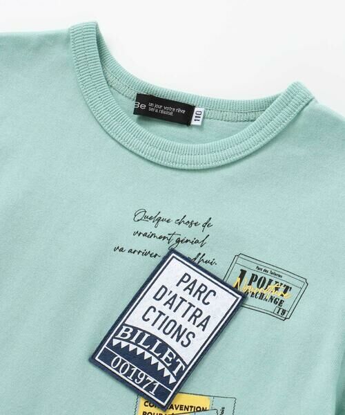 BeBe / べべ Tシャツ | バックラインチケットワッペン天竺半袖Tシャツ(90~160cm) | 詳細5