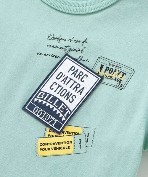 BeBe / べべ Tシャツ | バックラインチケットワッペン天竺半袖Tシャツ(90~160cm) | 詳細6