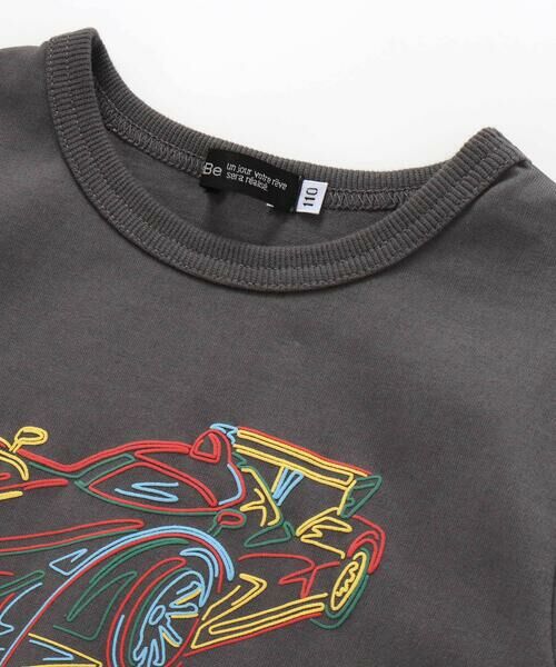BeBe / べべ Tシャツ | レーシングカー発泡プリントレイヤード風天竺半袖Tシャツ(90~160cm) | 詳細4