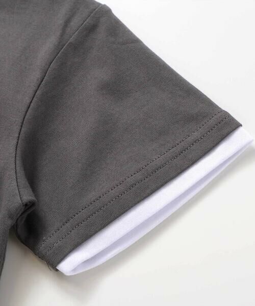 BeBe / べべ Tシャツ | レーシングカー発泡プリントレイヤード風天竺半袖Tシャツ(90~160cm) | 詳細7