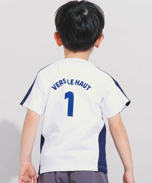 BeBe / べべ Tシャツ | 異素材切り替えバックナンバリングラグラン半袖Tシャツ(90~160cm) | 詳細4