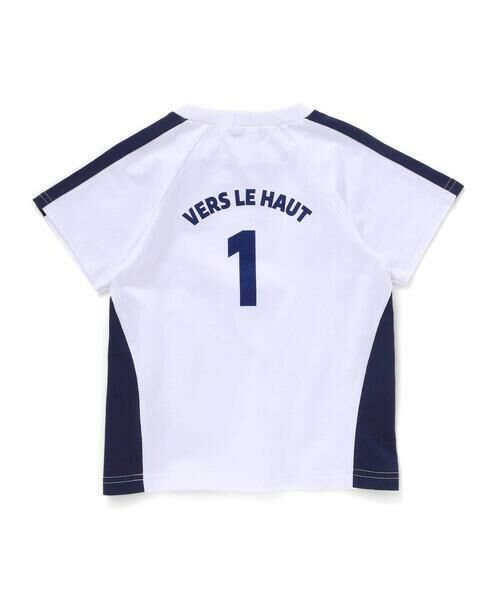 BeBe / べべ Tシャツ | 異素材切り替えバックナンバリングラグラン半袖Tシャツ(90~160cm) | 詳細6