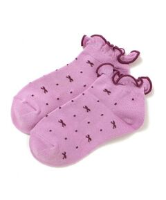 BeBe / べべ ソックス | リボンドットフリルアンクルソックス(11~24cm)