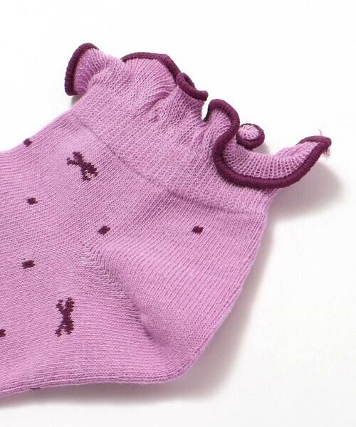 BeBe / べべ ソックス | リボンドットフリルアンクルソックス(11~24cm) | 詳細1