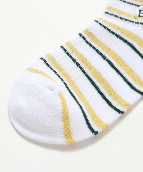 BeBe / べべ ソックス | マルチボーダーロゴ刺しゅうアンクルソックス(11~24cm) | 詳細4