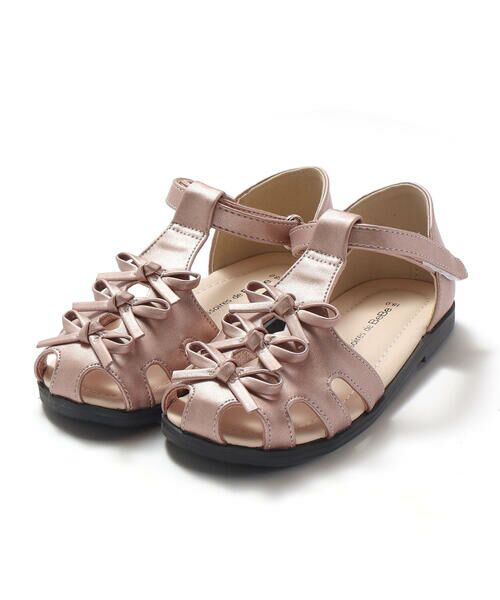 BeBe / べべ サンダル | リボンモチーフメッシュストラップサンダル(15~21cm) | 詳細1