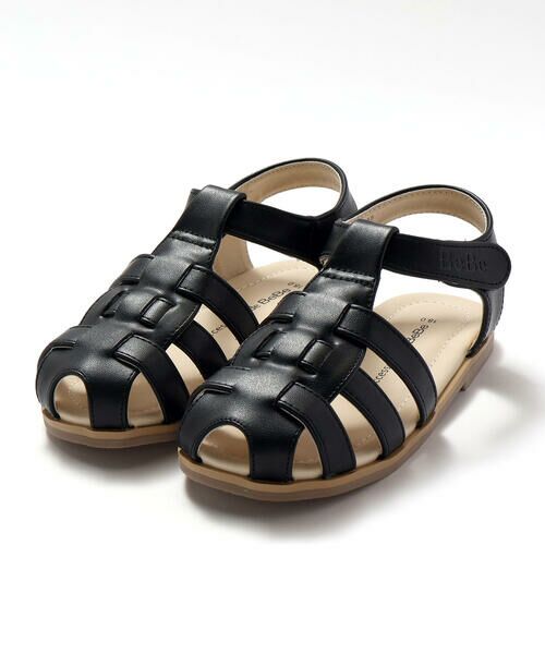 BeBe / べべ サンダル | ロゴ型押しストラップカメサンダル(13~19cm) | 詳細4