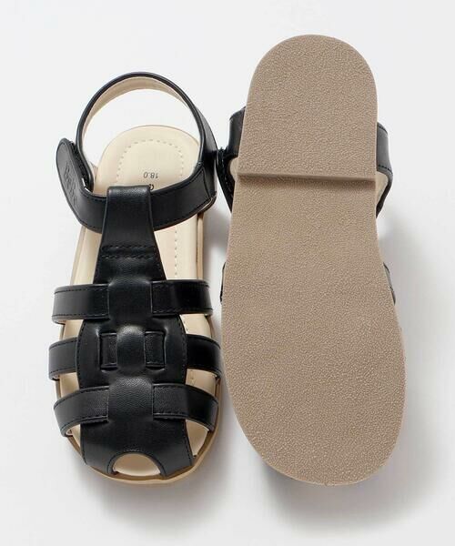 BeBe / べべ サンダル | ロゴ型押しストラップカメサンダル(13~19cm) | 詳細10