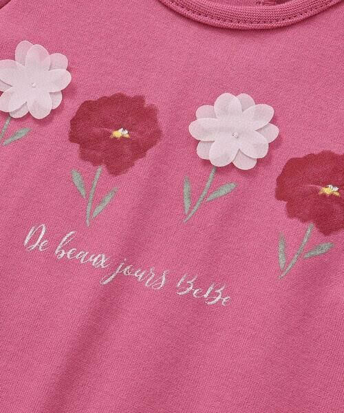 BeBe / べべ ベビー・キッズウエア | フリルレイヤードお花モチーフ天竺Tシャツ+ブルマセット(80~90cm) | 詳細11