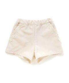BeBe / べべ ベビー・キッズウエア | ツイルストレッチフラワーレースショートパンツ(80~90cm)