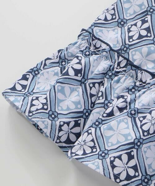 BeBe / べべ ミニ丈・ひざ丈ワンピース | 【お揃い】復刻アーカイブタイル柄切り替えパフスリーブワンピース(90~150cm) | 詳細10