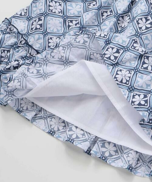 BeBe / べべ ミニ丈・ひざ丈ワンピース | 【お揃い】復刻アーカイブタイル柄切り替えパフスリーブワンピース(90~150cm) | 詳細11