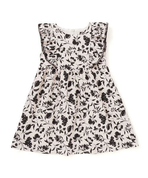 BeBe / べべ ミニ丈・ひざ丈ワンピース | 【お揃い】マルシェフルーツ柄楊柳フリルワンピース(90~150cm) | 詳細5