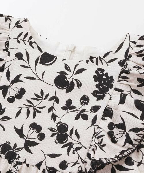 BeBe / べべ ミニ丈・ひざ丈ワンピース | 【お揃い】マルシェフルーツ柄楊柳フリルワンピース(90~150cm) | 詳細7